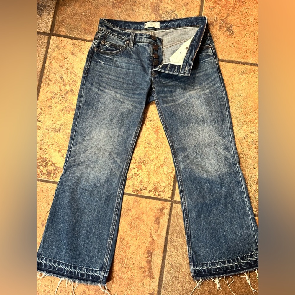 Free People Jacob Cropped Denim Jeans